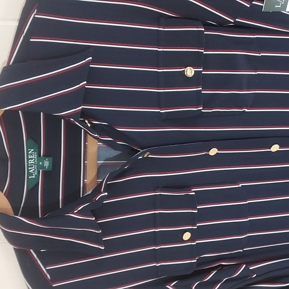 Lauren RL Sz. M,  NWT Rare Find shirt dress  Org. $145 WOW - Picture 4 of 9